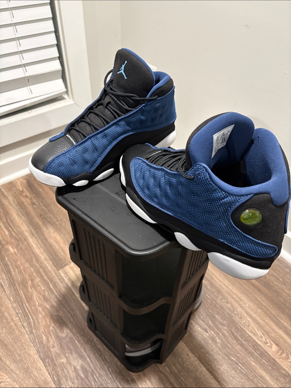 Jordan Black & Royal Blue High-Top Basketball Sneakers - Picture 7 of 10